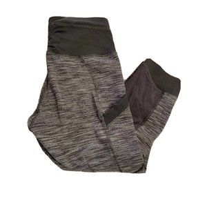 Lululemon Gray Stripe Crop Yoga Leggings Size 2